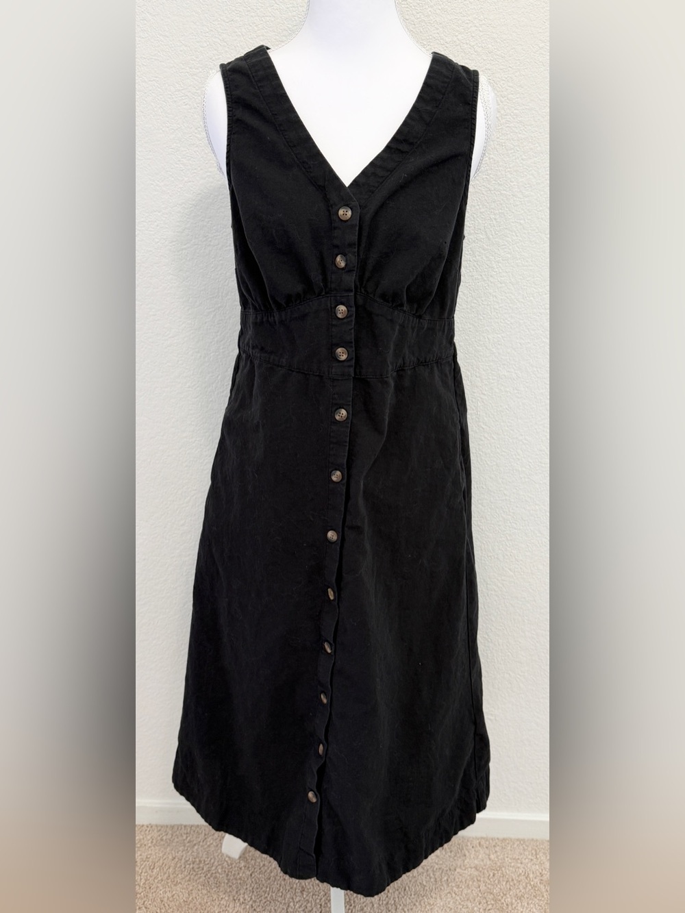 Pact Canopy Organic Cotton/Linen Button Front Dress - Picture 5 of 8